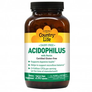 Country Life Acidophilus With Pectin 250 Vegicaps