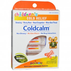 Boiron Coldcalm Cold Relief, Multi-Symptom, Children's, Pellets - 2 - 80 pellet tubes