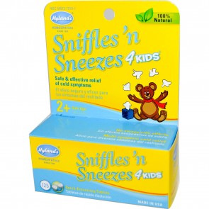 Hyland's Sniffles 'N Sneezes 4 Kids Cold Medicine 125 tablets
