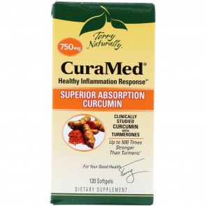 Terry Naturally CuraMed Superior Absorption Curcumin 120 Softgels (750 mg)