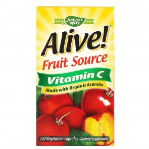 Nature's Way Alive! 100% Whole Food Complex Vitamin C 120 Capsules