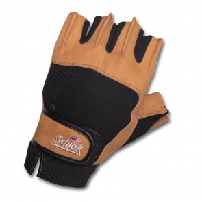 Schiek Sports Power "Gel" Lifting Gloves (Medium) Leather/Black
