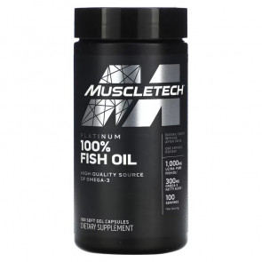 MuscleTech Platinum 100% Fish Oil 100 Softfgel Capsules