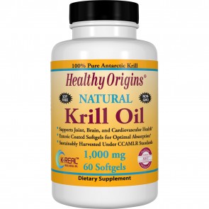Healthy Origins Natural Krill Oil 1000mg 60 Softgels