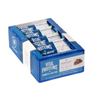 Vital Proteins Jennifer Aniston Protein Bar Dark Chocolate Coconut 12 Bars