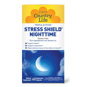 Country Life Stress Shield Nighttime Triple Action 60 Vegetarian Capsules