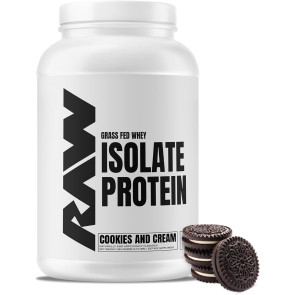 RAW Nutrition Grass Fed Whey Isolate Protein Cookies and Cream 25 Servings