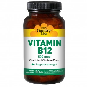 Country Life Vitamin B-12 500 Mcg 100 Tablets