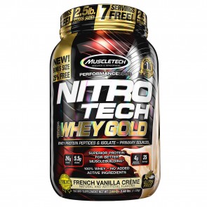 MuscleTech Nitro Tech 100% Whey Gold French Vanilla Creme 2.5 lbs