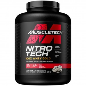 MuscleTech Nitro Tech 100% Whey Gold Cookies and Cream 5 lbs