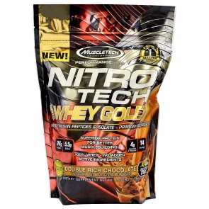 MuscleTech Nitro Tech 100% Whey Gold Double Rich Chocolate 1 lb