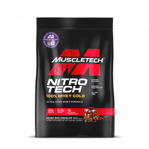 MuscleTech Nitro Tech 100% Whey Gold Double Rich Chocolate 8 lbs