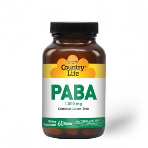 Country Life Paba 1,000 mg 60 Tablets