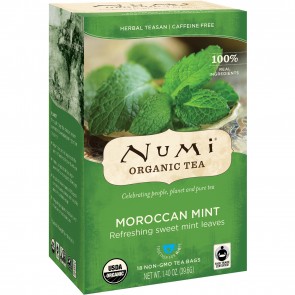 Numi Organic Tea Moroccan Mint 18 Tea Bags