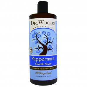 Dr. Woods Shea Vision Castile Soap With Organic Shea Butter Pure Peppermint 32 oz