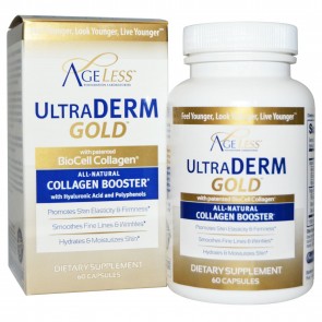 Ageless Foundation Laboratories UltraDerm Gold Natural Collagen Booster 60 Capsules