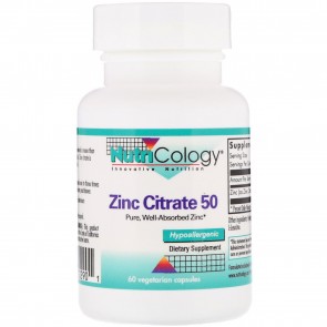 Nutricology Zinc Citrate 50 Mg 60 Vegicaps