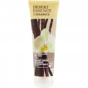 Desert Essence Organics Body Wash, Vanillla Chai - 8 oz tube