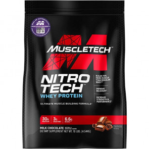 MuscleTech Nitro Tech Whey Protein Milk Chocolate 10 lbs