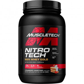 MuscleTech Nitro Tech 100 Whey Gold Strawberry ShortCake 2 lbs