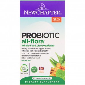 New Chapter Probiotic All-Flora 60 Vegetarian Capsules 