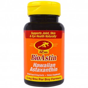 BioAstin Hawaiian Astaxanthin 12mg, Gel Capsules 50 caps