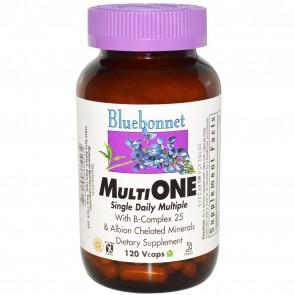 Bluebonnet Multi One (With Iron) 120 Vegetable Capsules 