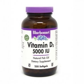 Bluebonnet Vitamin D3 5000 IU (125 mcg) 250 Softgels