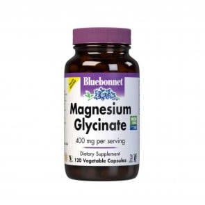 Bluebonnet Nutrition Magnesium Glycinate 400mg 120 Vegetable Capsules