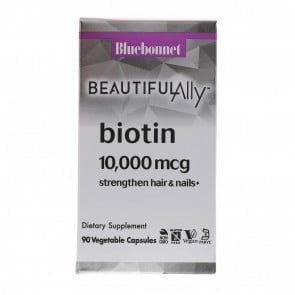 Bluebonnet Beautiful Ally Biotin 10,000 mcg 90 Vegetable Capsules