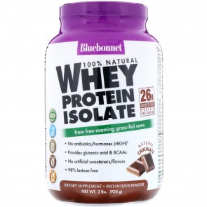 Bluebonnet 100% Natural Whey Protein Isolate Powder Chocolate 2 lbs