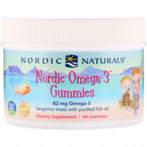 Nordic Naturals Omega-3 Gummies Tangerine Treats 60 Gummies