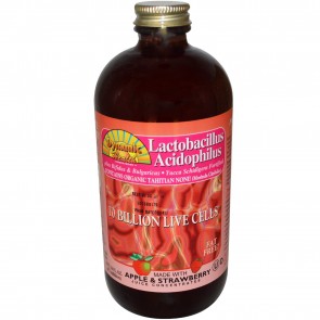 Dynamic Health Laboratories, Lactobacillus Acidophilus, Apple Juice Concentrate & Strawberry Puree, 16 fl oz (473 ml)