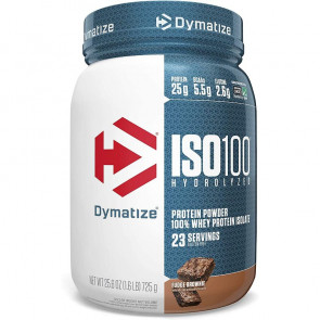 Dymatize Nutrition ISO-100 100% Whey Protein Isolate Fudge Brownie 1.6 lb