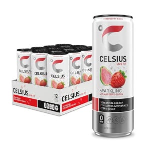 Celsius Sparkling Strawberry Guava 12 fl oz (12 Pack)