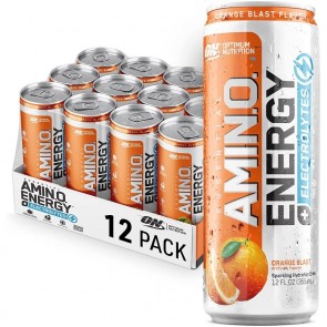 Optimum Nutrition Amino Energy Sparkling + Electrolytes Orange Blast (12 RTD Drinks)
