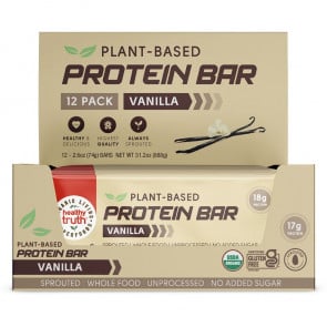 Healthy Truth Organic Plant Based Protein Bar Vanilla 12 Pack