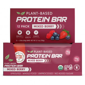 Organic Plant Based Protein Bar Mixed Berry 12 Pack
