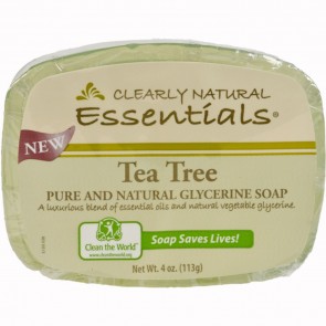 Clearly Natural Essentials Glycerin Bar Soap Tea Tree 4 oz