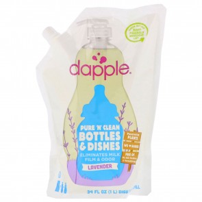 Dapple Eco Refill Baby Bottle and Dish Liquid Lavender 34 fl oz