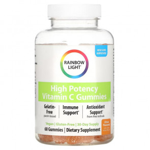 Rainbow Light High Potency Vitamin C Citrus Flavor 60 Gummies