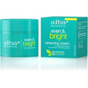 Alba Botanica Even & Bright Renewing Cream Swiss Alpine Complex 2 oz