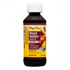 MegaFood Blood Builder Liquid Iron Once Daily Orchard Fruit 8 fl oz
