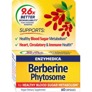 Enzymedica健康な血糖代謝のためのベルベリン フィトソーム 60 カプセル