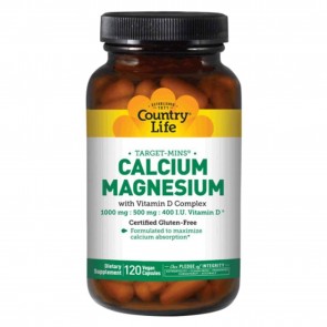 Country Life Calcium Magnesium with Vitamin D Complex 120 Vegetarian Capsules