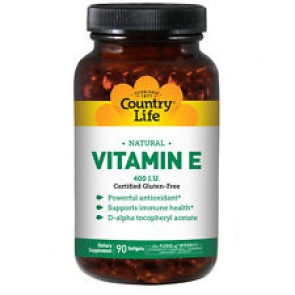 Country Life Natural Vitamin E 400 IU 90 Softgels