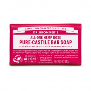 Dr. Bronner's Pure Castile Bar Organic Soap Hemp Rose 5 oz