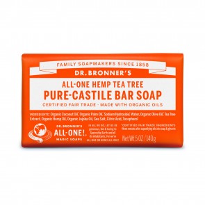 Dr. Bronner's Pure Castile Bar Organic Soap Tea Tree 5 oz