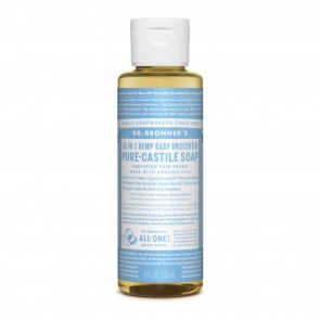 Dr. Bronner's Pure Castile Liquid Organic Soap Baby Unscented 4 oz