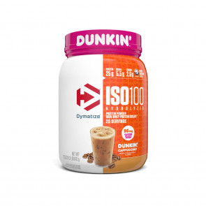 Dymatize Nutrition ISO-100 100% Whey Protein Isolate Dunkin Cappucino 1.3 lb